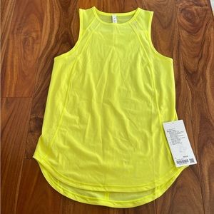 Lululemon Sculpt Tank Electric Lemon Yellow Size 4 NWT